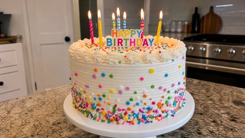 Reference photo before generating the generate a "the birthday cake is destroyed" prank AI prank image